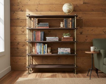 Industrial Shoe Rack, Metal Pipe Frame, Rustic Brown Shelves