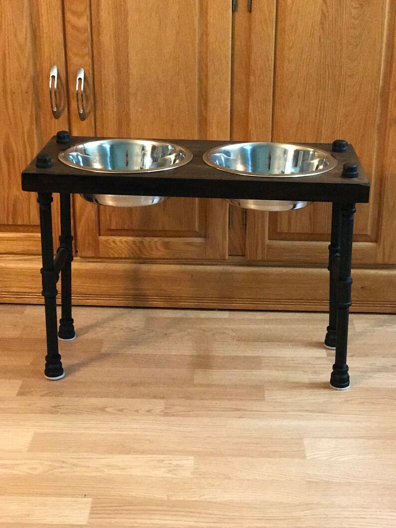 Xlarge Raised Dog Bowl Stand Industrial Style Dog Bowl Etsy