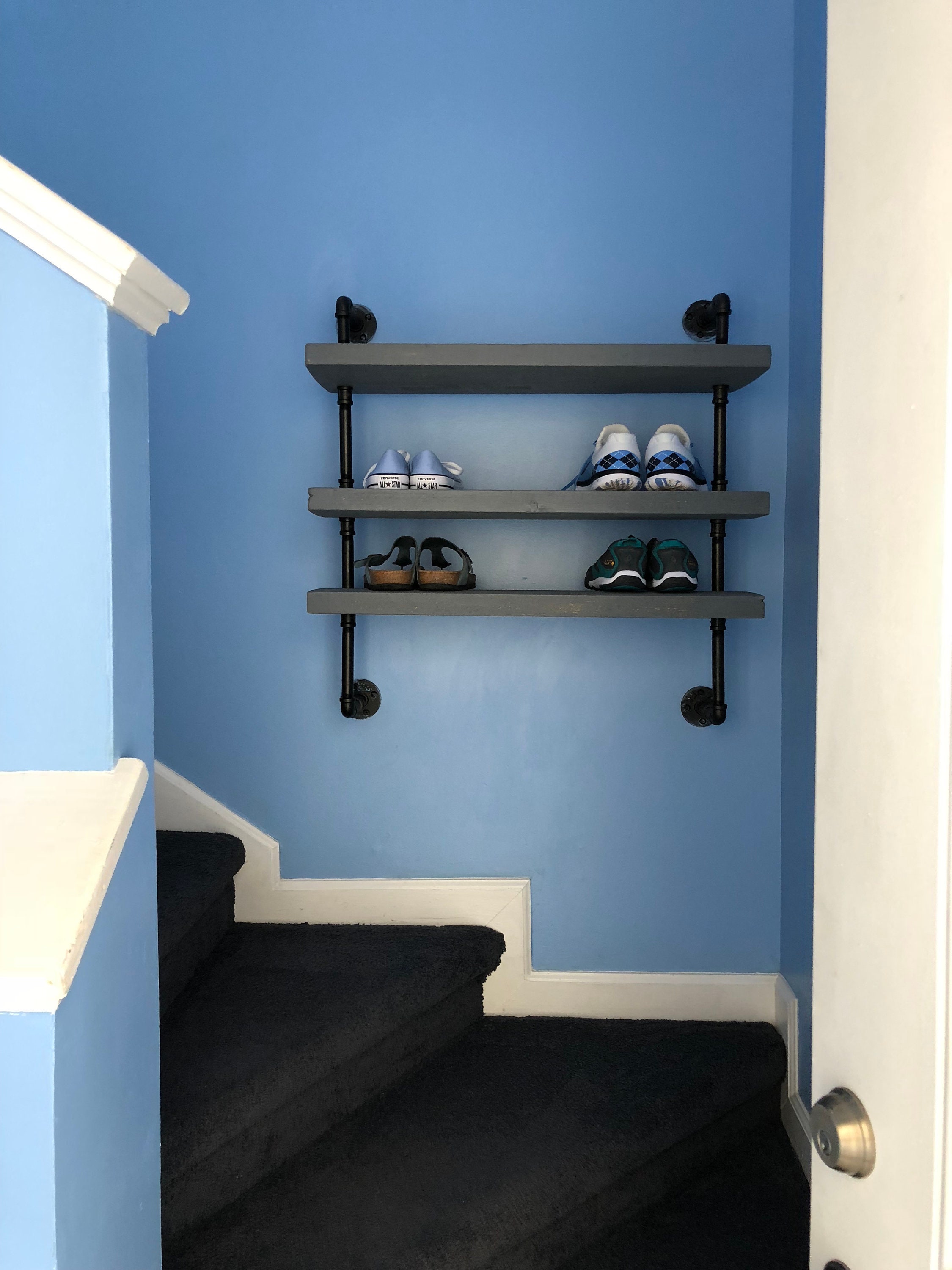 Wall Mounted Thick Shelves Shoe Rack Wall Rack For Shoes Etsy