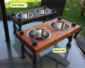 Raised Dog bowl stand with Tee