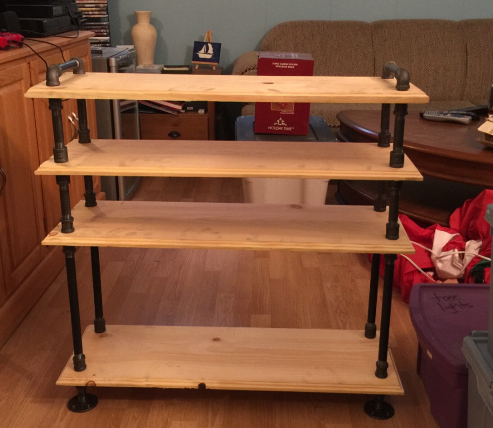 4 shelf Industrial style boot rack display rack shoe rack Etsy