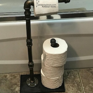 4 roll industrial style flat base toilet paper holder