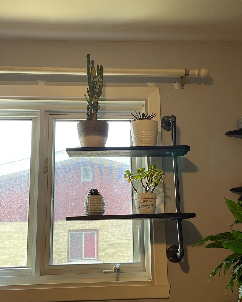 Swivel Pipe Plant or Display Rack Steampunk Swivel Shelf Etsy