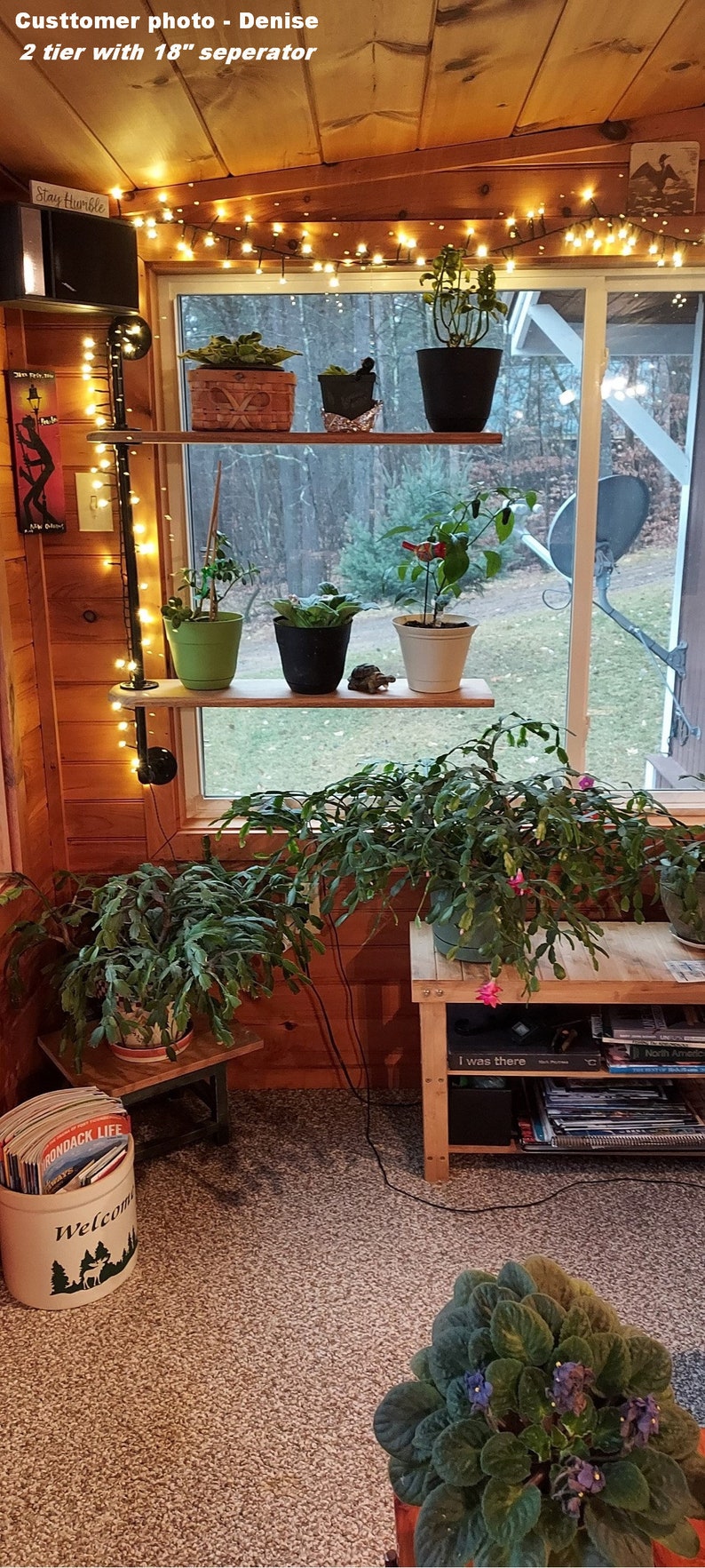 Swivel Pipe Plant or Display Rack Steampunk Swivel Shelf Etsy