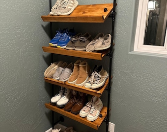 Slanted Shoe Rack Design 5-Tier Slanted Design Shoe Organizer Rack