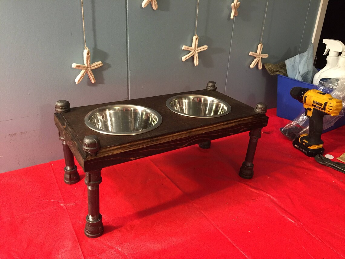 Raised Dog Bowl Feeder Elevated Dog Bowls Dog Bowl Stand Etsy Canada