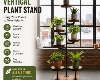 Unique Verical Plant Stand, Metal 5-7 Tier Plant Holder Rack