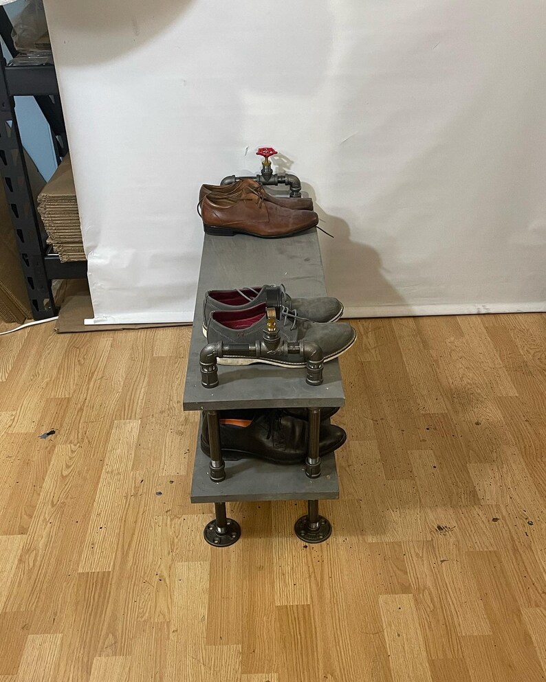 Steampunk Style Shoe Rack Entryway Organizer Rustic Shoe Etsy Canada