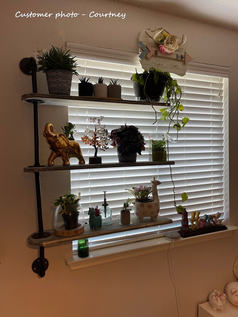 Swivel Pipe Plant or Display Rack Steampunk Swivel Shelf Etsy