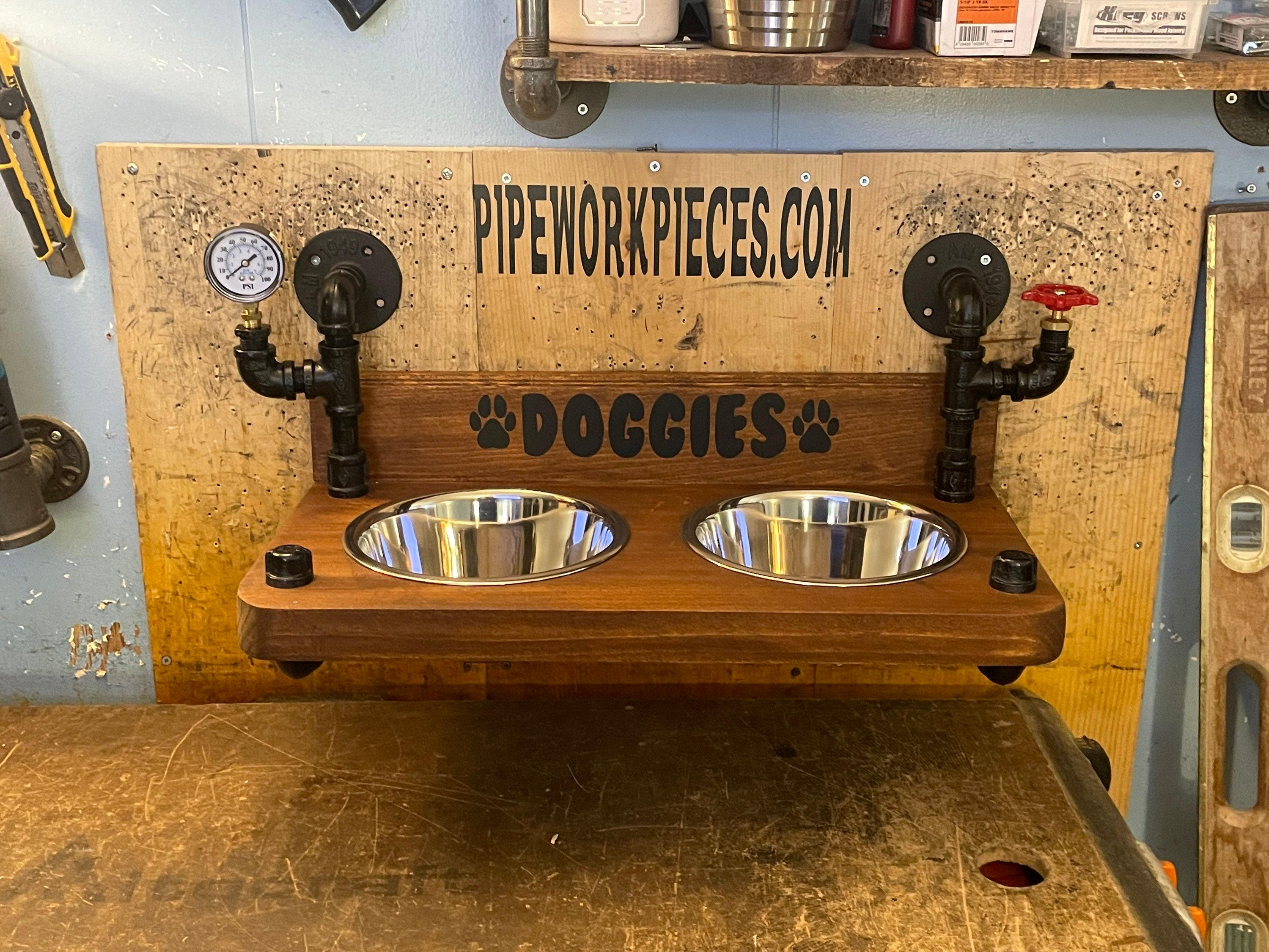 Industrial Floating Dog Bowl Feeder: Wall Mounted, Free