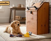 X-large Wooden Dog Food Storage Bin: 40lb Capacity - Etsy