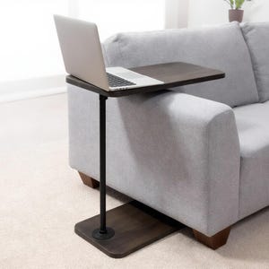 Rustic C Table with Optional Rounded Edges-Swivels 90 degrees