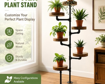 Industrial inspired Plant Stand- 4 to 7 Tier Freestanding Plant Holder