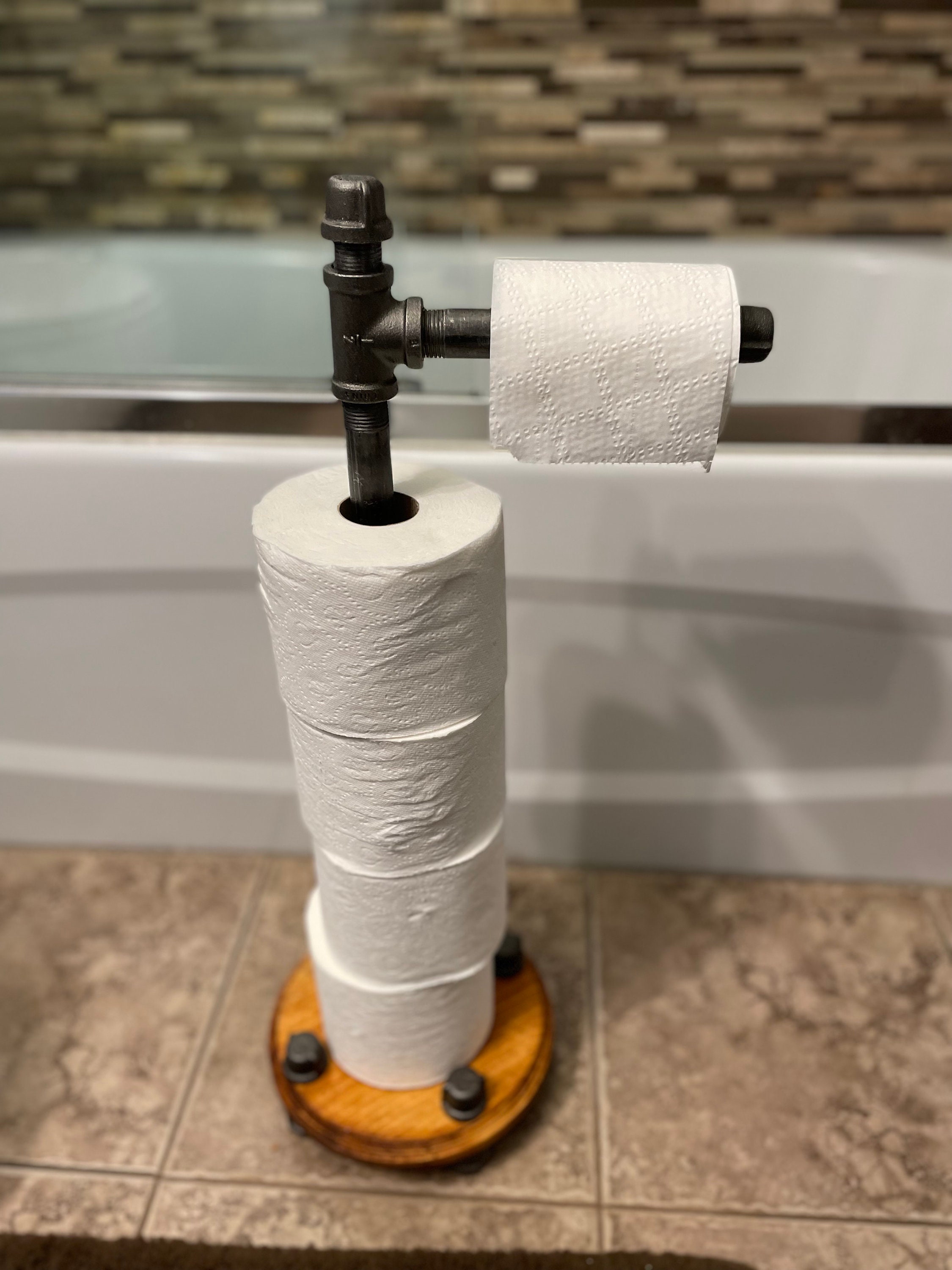 Toilet Paper Storage Stand Industrial Style Retro Look Etsy