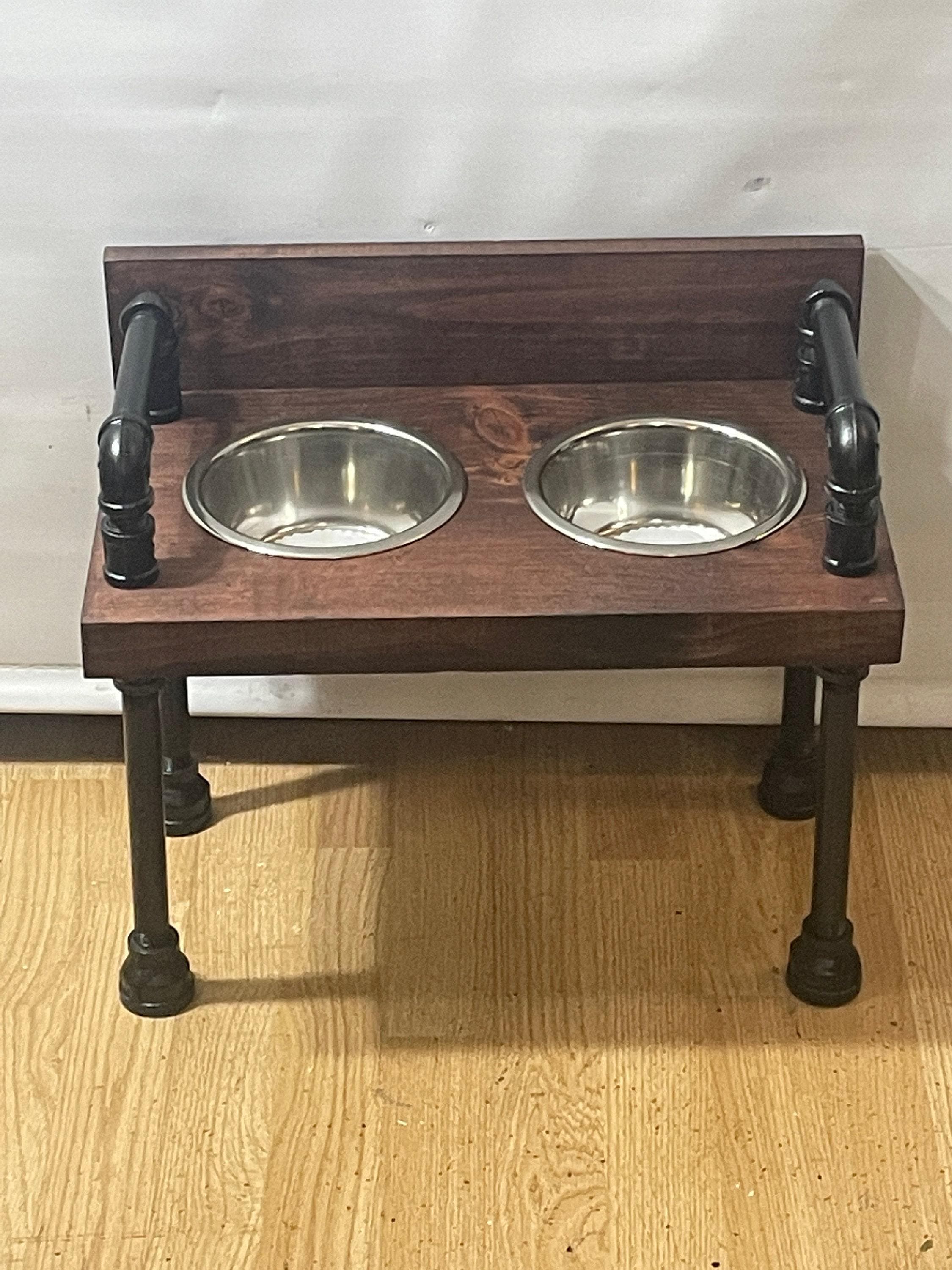 Photo inspiration: Rustic Raised Dog Bowl Feeder Industrial Style Retro Design Photo Inspiration