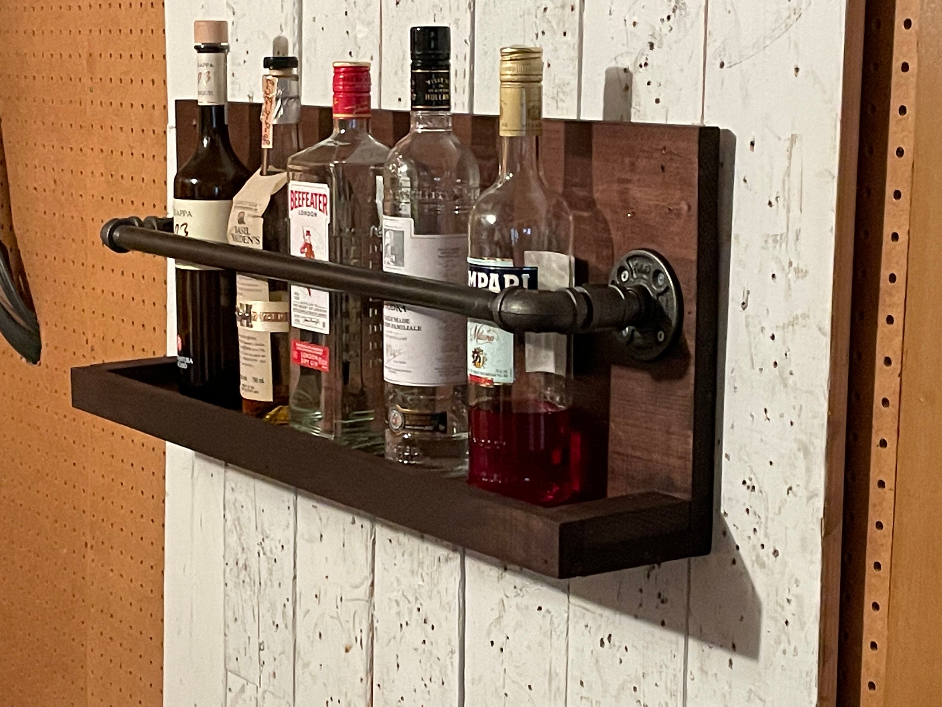 Rustic Bar shelf pipe bar shelf retro bar shelf Bar rack Etsy