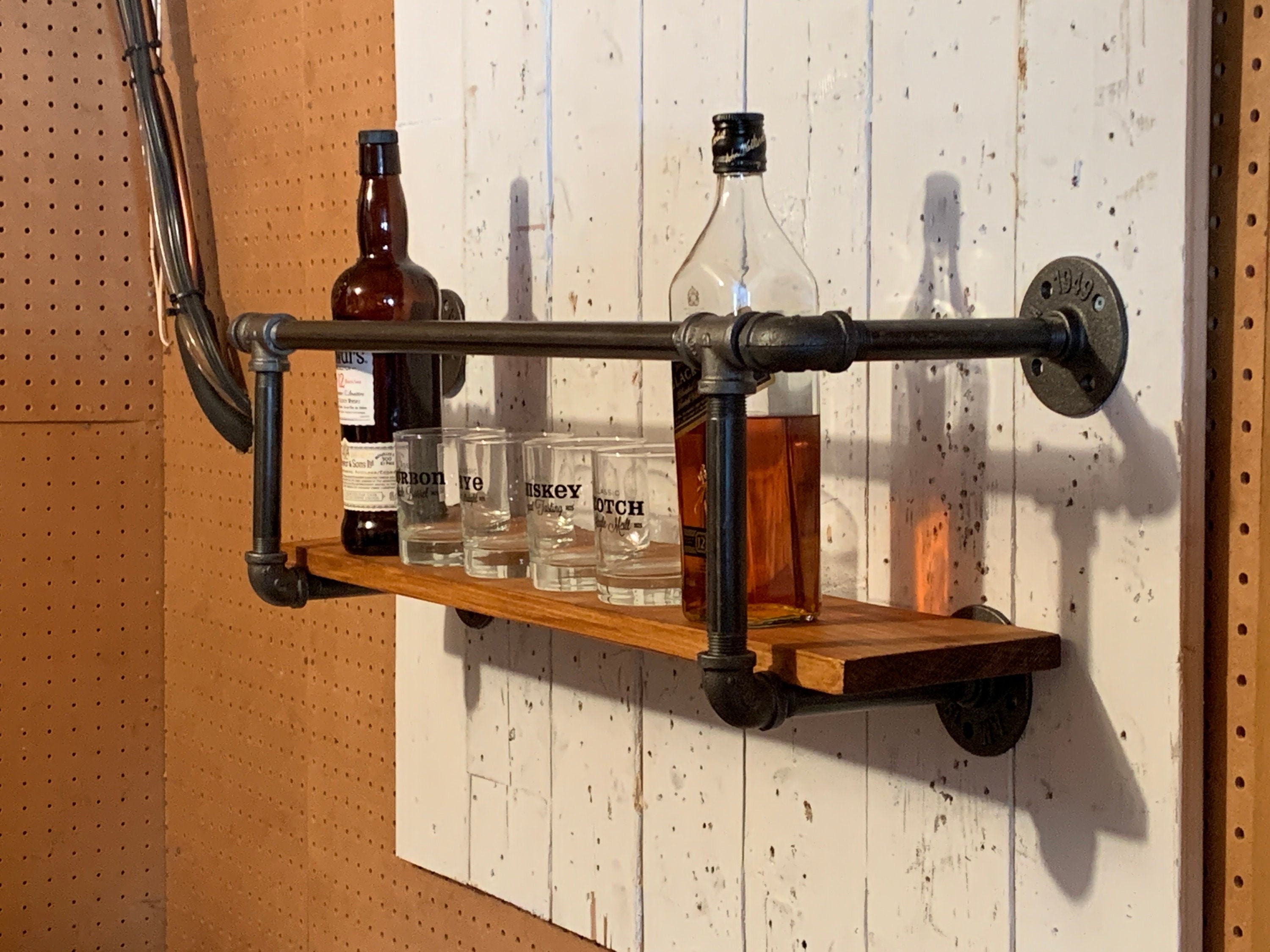 Bar pipe shelving best sale