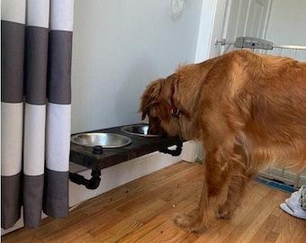 Elevated Dog Feeder, Bottom Mount Stand, 1 2 3 Bowl