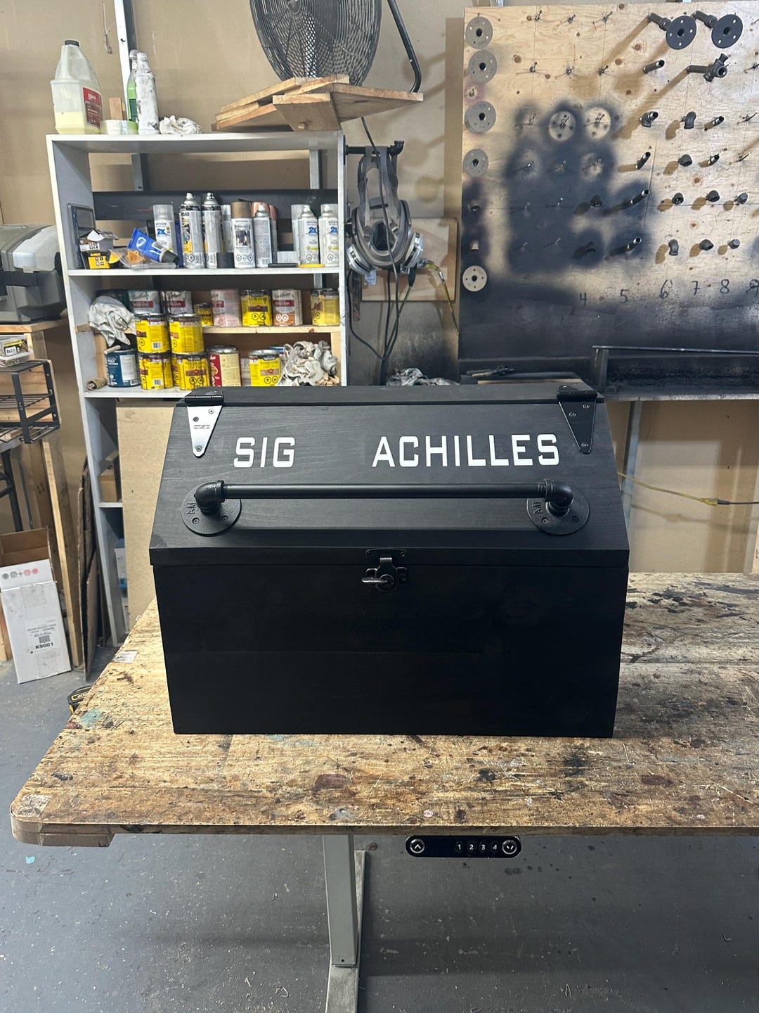 Soft Close Low Profile Xlarge Wooden Toy Storage Container, Dog Food