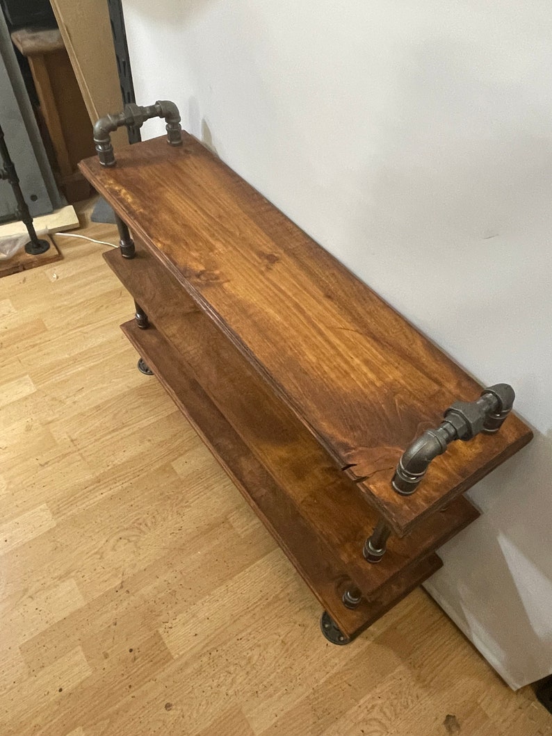 Steampunk Style Shoe Rack With Union Style Handles Entryway Etsy