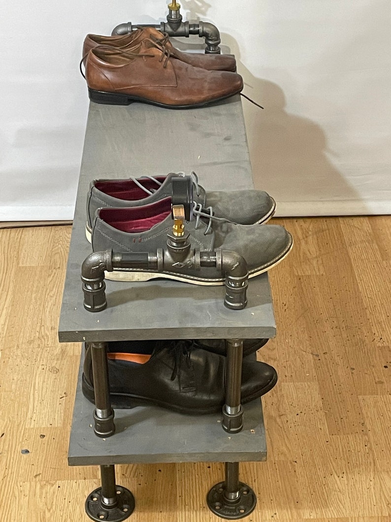Steampunk Style Shoe Rack Entryway Organizer Rustic Shoe Etsy Canada
