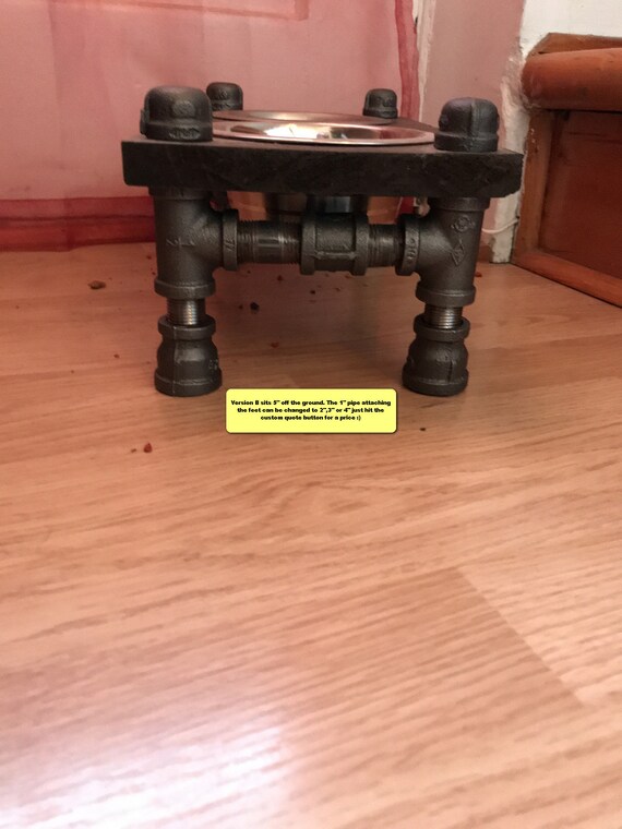 Industrial Style Small Raised Cat Or Dog Bowl Feeder Small Etsy