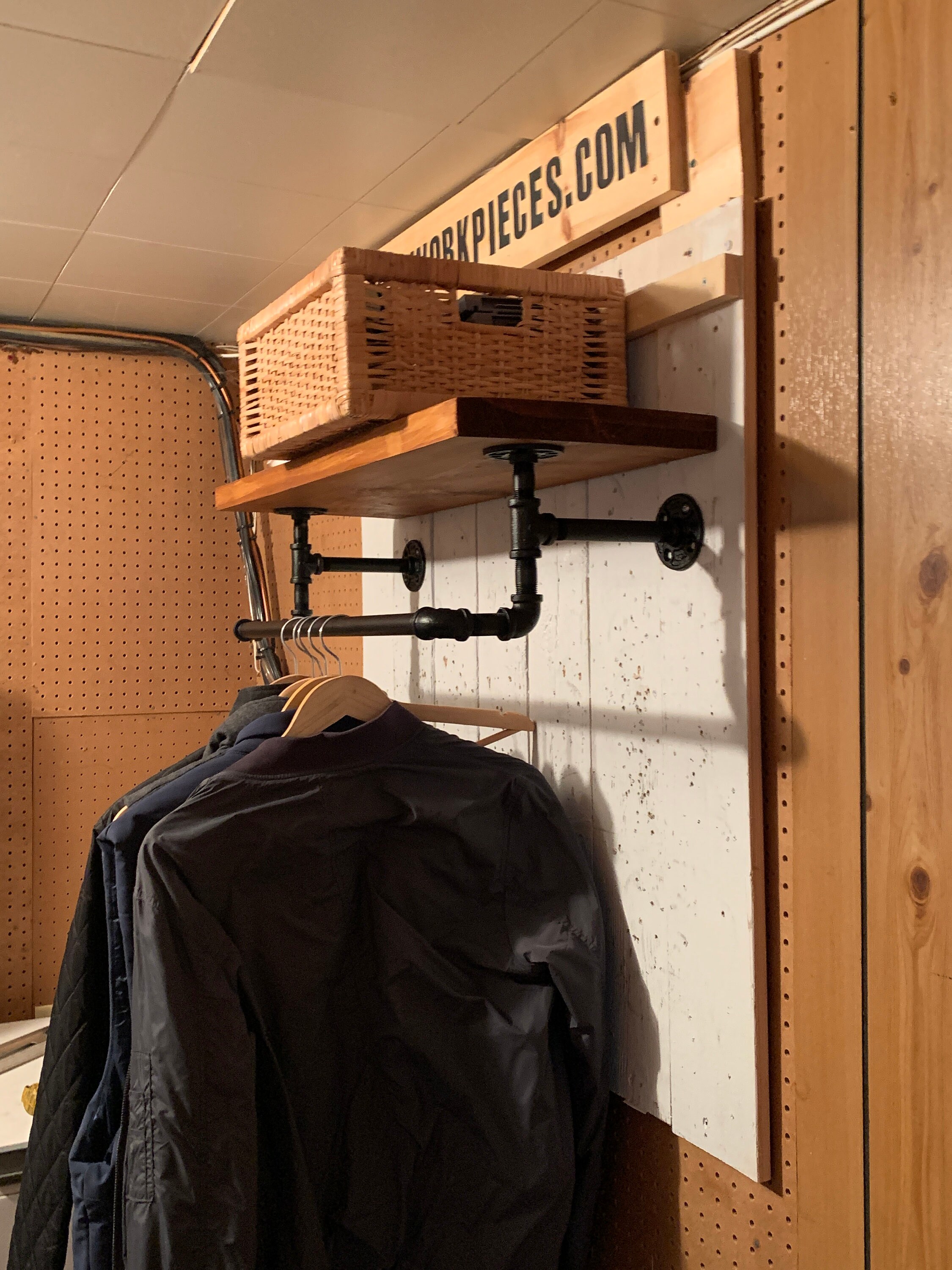 Industrial Style Clothes rack with shelf coat rack with Etsy