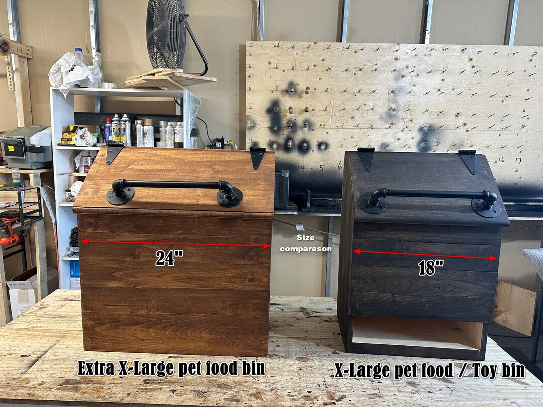 EXTRA XLARGE Wooden Dog Food Storage Containermax Storage Spaceholds Over 40 Lb Bags Etsy