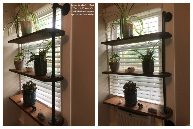 Swivel Pipe Plant or Display Rack Steampunk Swivel Shelf Etsy