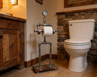 Bobbie the Toilet Paper Butler: Freestanding Wooden Toilet Roll Holder