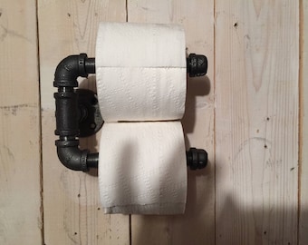 Industrial style dual toilet paper roll holder - new lower price