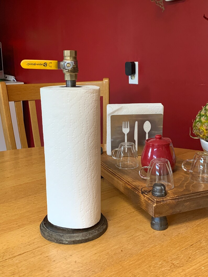 Industrial Style Paper Towel Holder Steampunk Paper Towel Etsy