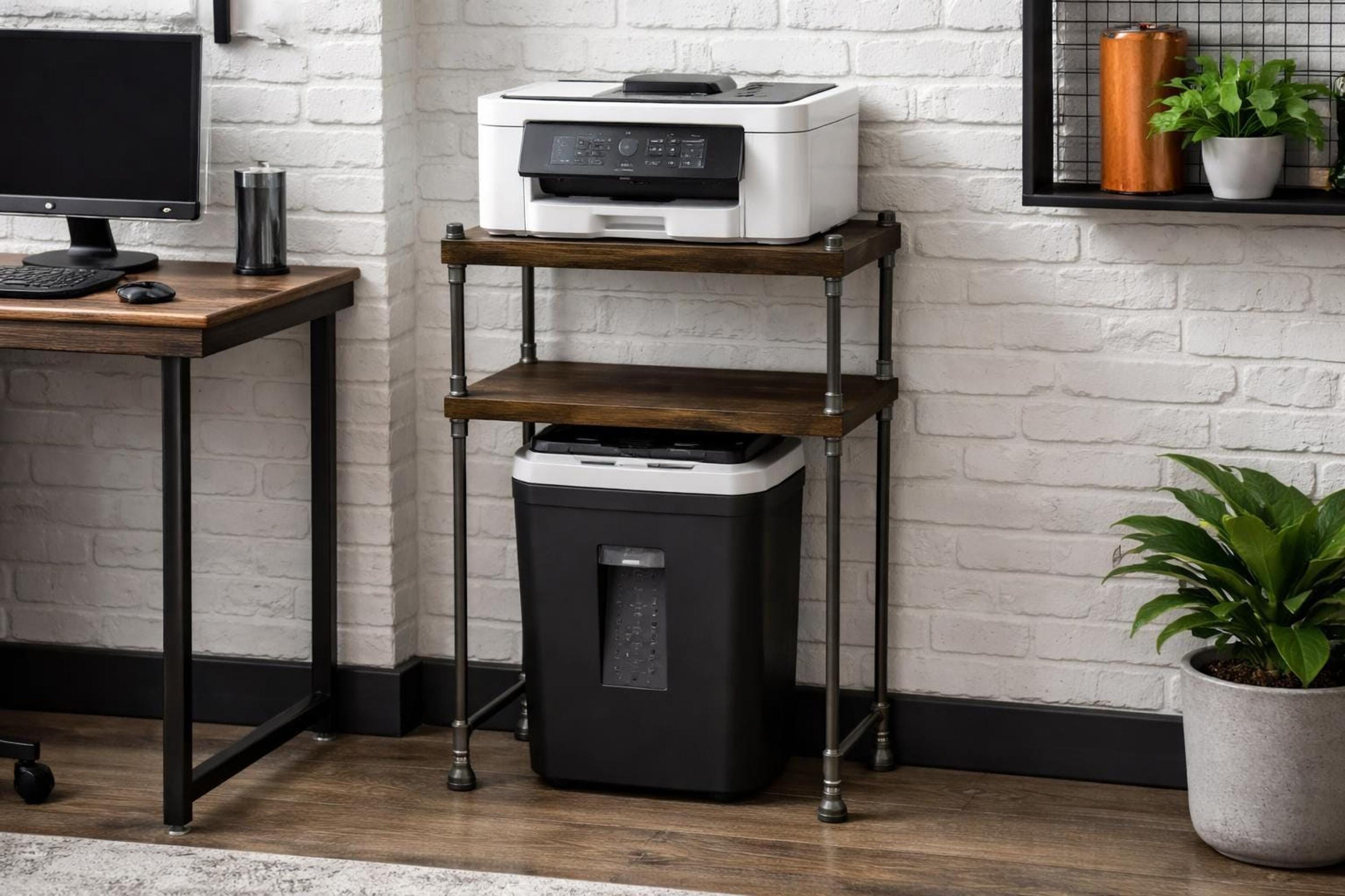 Shreader Tabletop Shredder Stand or Printer Table: Industrial Style Home Office - Etsy Canada