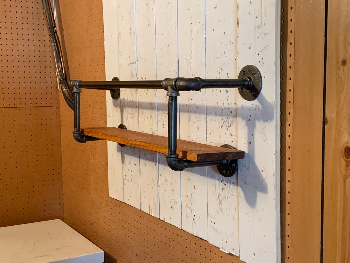 Industrial Style Bar Shelf Pipe Bar Shelf Retro Bar Shelf Etsy