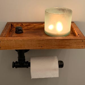 toilet paper holder with tray
