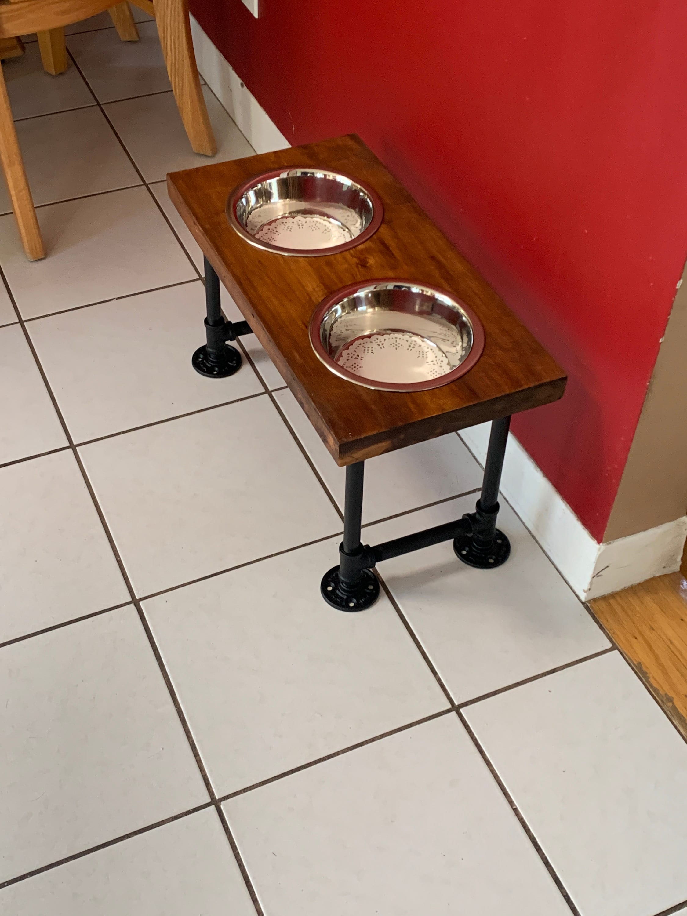 Xlarge Raised Wood Dog Feeder Raised Dog Feeder Solid Etsy Canada