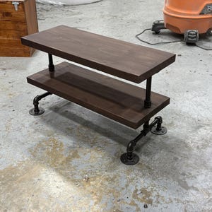 flat top shoe rack - Bench - industrial style heavy duty shoe rack - Shoe Rack - Entryway bench - Boot Storage