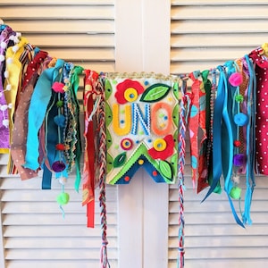 Fiesta UNO Highchair Banner, First Fiesta Birthday Smash Cake Garland, Mexican Party Decor
