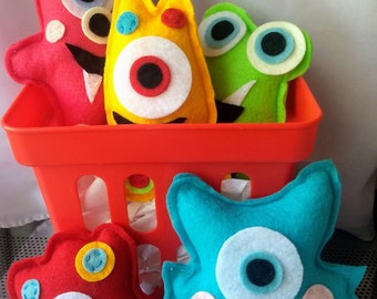 Adopt a Monster Party Favors: Colorful Plush Monster Dolls