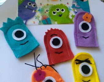 Monster Party Favors  Felt Monster Finger Puppets