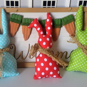 Fabric Rabbit Farmhouse Rabbit Primitive Easter decor Farm House Rabbit  Easter Bunny Bowl Filler Pastel decor