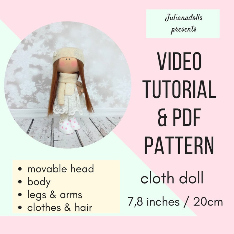 Cloth doll video tutorial rag making cloth Purchase Washington Mall dol pattern