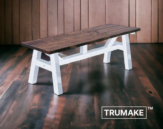 Rustic Craftsman Trestle Farmhouse Dining Table