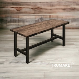 RUSTIC BAR TABLE. Rustic Bar Table. Solid Wood and Steel Bar Table. Pub Table. Counter Table. Modern Industrial Table. Free Shipping!