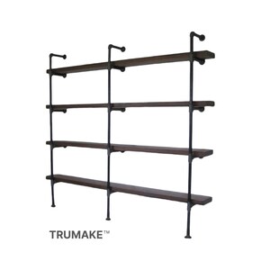Rustic Wall Shelving Unit | Pipe and Wood