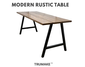 A-Leg Modern Rustic Table | Industrial Table | Modern Industrial Tables | Beautiful Solid Wood Table | Dinning Table | Kitchen Table