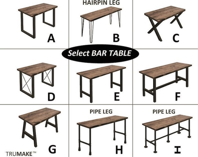 Industrial BAR TABLE. Rustic Bar Table. Solid Wood and Steel Bar Table. Pub Table. Counter Table. Modern Industrial Table. FREE Shipping!