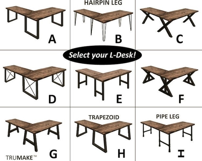 Corner Desk Wood Rustic Desk | Boho Desk Steel L Shaped Desk, Home Office Corner Desk, Farmhouse Desks, Interior Designer | Computer Desk