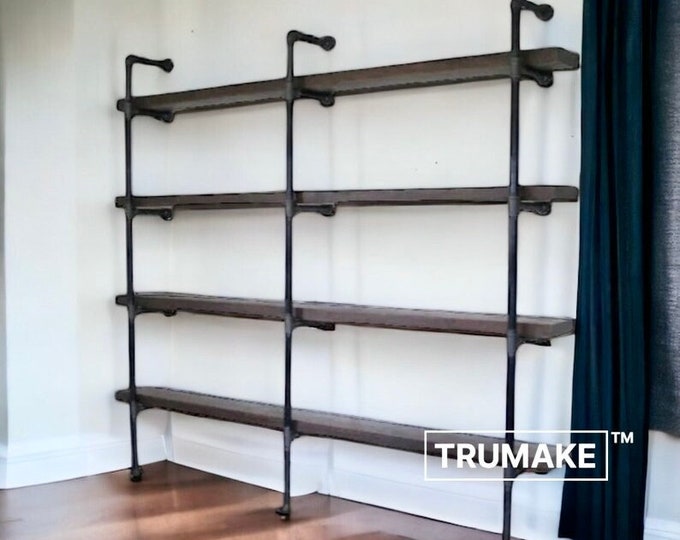 Industrial Wall Shelving Unit. Book Shelf. Shelving Unit. Rustic Wood Shelf. Pantry Shelving. Home Office Shelving Wood Shelf. FREE SHIPPING