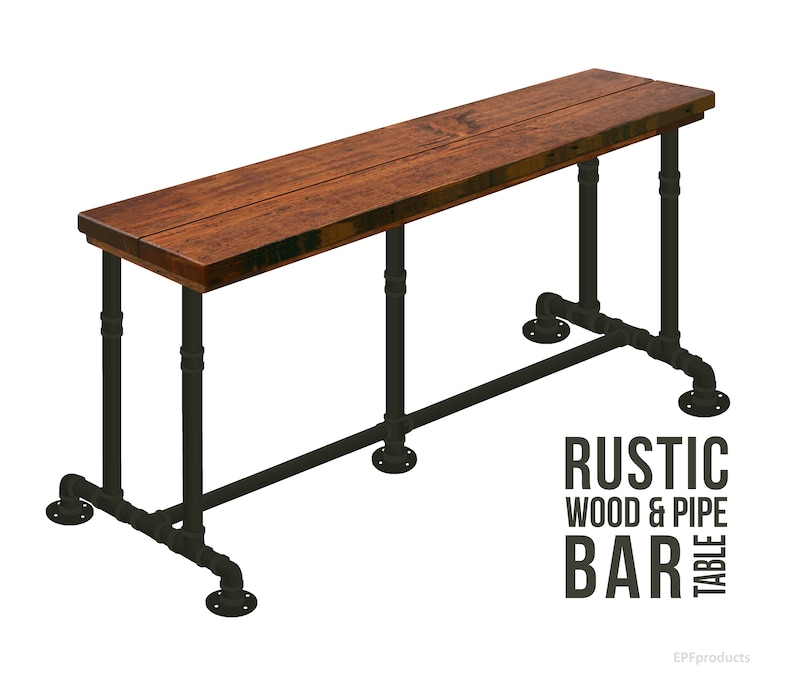 Industrial Bar Table Pipe Bar Table Industrial Style Table Etsy